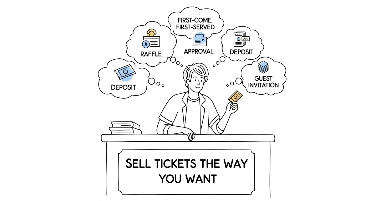 원하는 방식으로 티켓을 판매하세요